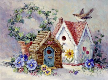 Birdhouse Collection 1 by Barbara Mock art print