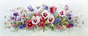 Pansy Bouquet by Barbara Mock art print