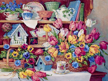 Floral Treasures by Barbara Mock art print