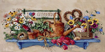 Baskets and Bird&#39;s Nest by Barbara Mock art print