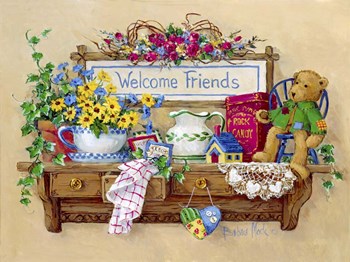 Welcome Friends by Barbara Mock art print
