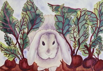 Bunny with Beets by Carissa Luminess art print