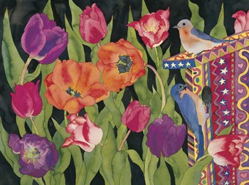 Gypsy Bluebird House by Carissa Luminess art print