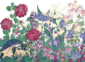 Turtle With Butterfly by Carissa Luminess art print