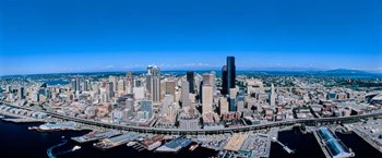 Aerial View of a Cityscape, Seattle, Washington by Panoramic Images art print