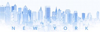 New York City in Blue by Panoramic Images art print