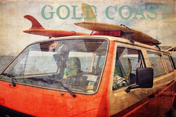 Gold Coast Surf Bus by Graffitee Studios art print