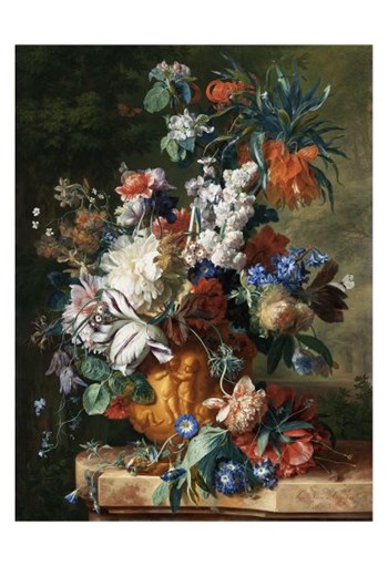 Jan van Huysum, Bouquet of Flowers in an Urn by Dutch Florals art print