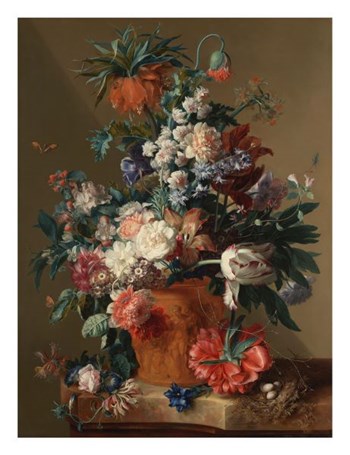 Jan van Huysum, Vase of Flowers by Dutch Florals art print