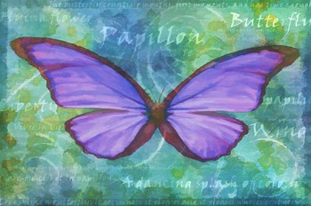 Purple Buterfly by Cora Niele art print