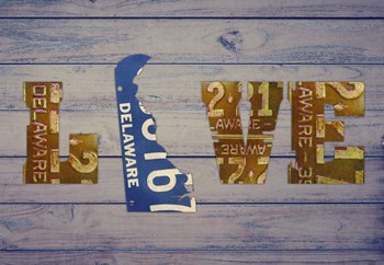 DE State Love by Design Turnpike art print