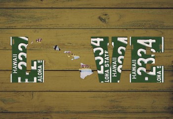 HI State Love by Design Turnpike art print