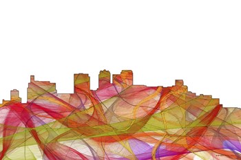 Birmingham Alabama Skyline - Summer Swirl by Marlene Watson art print