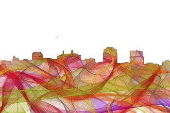 Colorado Springs Colorado Skyline - Summer Swirl by Marlene Watson art print