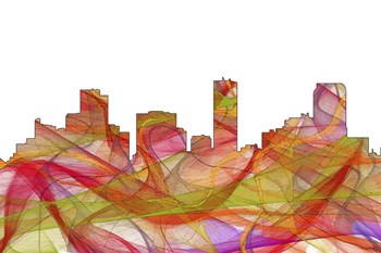 Denver Colorado Skyline - Summer Swirl by Marlene Watson art print