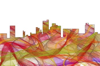 Lubbock Texas Skyline. - Summer Swirljpg by Marlene Watson art print