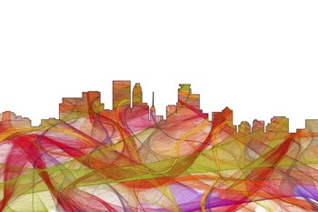 Minneapolis Minnesota -Summer Swirl by Marlene Watson art print