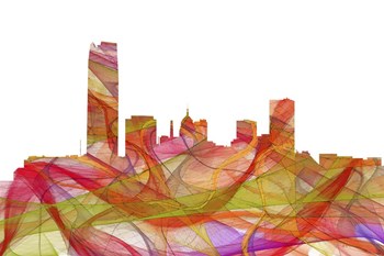 Oklahoma City Oklahoma Skyline - Summer Swirl by Marlene Watson art print