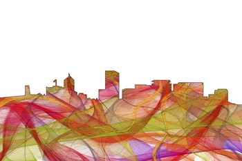 Portland Oregon Skyline - Summer Swirl by Marlene Watson art print