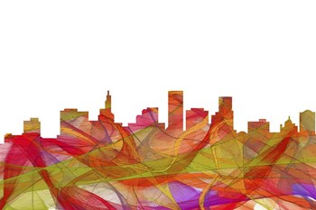 St Paul Minnesota Skyline - Summer Swirl by Marlene Watson art print