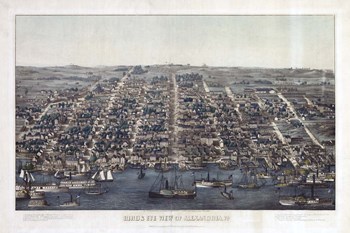 Alexandria Va Forts Built To Defend Washington - Civil War 1863 by Vintage Lavoie art print