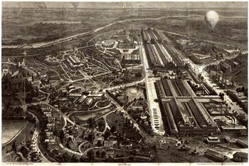 Birdseye Map Of The Centennial Exhibition At Philadelphia In 1876 by Vintage Lavoie art print