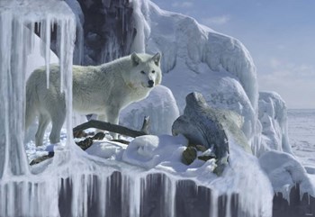 Ice Cascade by Gordon Semmens art print