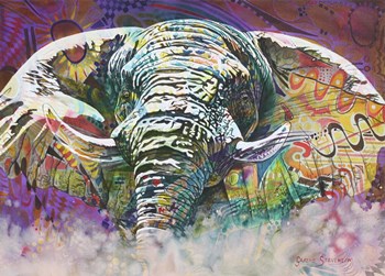 Psycodelic Ele by Graeme Stevenson art print