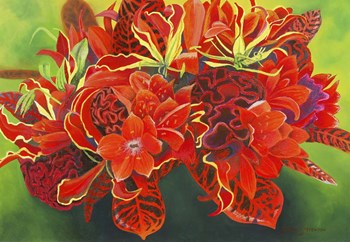 Red Vase by Graeme Stevenson art print