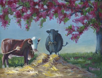 Under The Blossoms 2 by Marnie Bourque art print