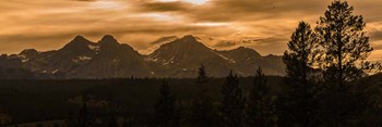 Sunset In The Sawtooth Mountains by Brenda Petrella Photography LLC art print