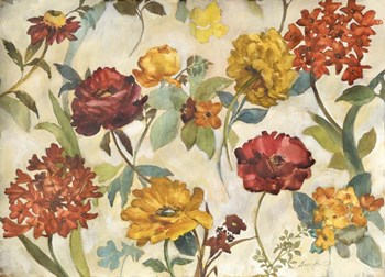 Layered Flowers by Marietta Cohen art print