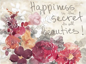 Happiness Is The Secret by Marietta Cohen art print