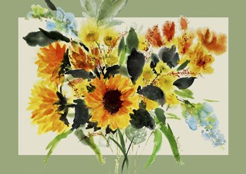 Sunnflowers Mat by Marietta Cohen art print