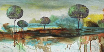 Abstract Fantasy Landscape by Jean Plout art print