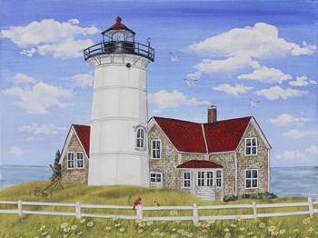Summer Lighthouse C by Jean Plout art print