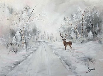 A Winters Drive by Janelle Nichol art print