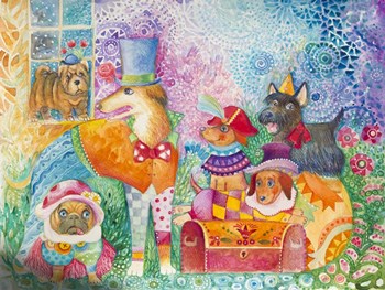 Circus Dogs by Oxana Zaika art print
