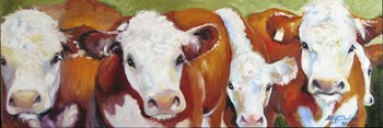 Fab Five Cows by Marcia Baldwin art print