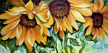 Sunflower Dance by Marcia Baldwin art print