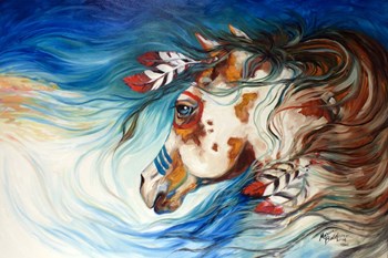 The Drifter Indian War Horse by Marcia Baldwin art print