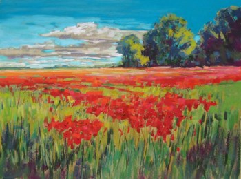 Countryside Poppies by Jennifer Gardner art print