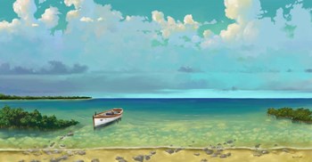 Schooner Island by Rick Novak art print