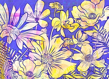 Flower Meadow by Delores Naskrent art print