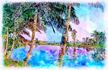 Vietnam River by Skip Nall art print