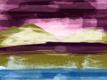 Mountains and Ocean by Skip Nall art print