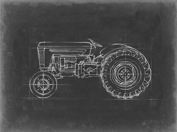 Tractor Blueprint I by Ethan Harper art print
