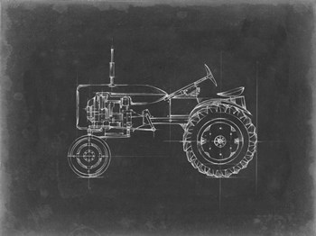 Tractor Blueprint III by Ethan Harper art print