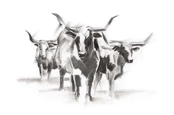 Contemporary Cattle I by Ethan Harper art print