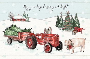 Holiday on the Farm I Farmy and Bright by Anne Tavoletti art print